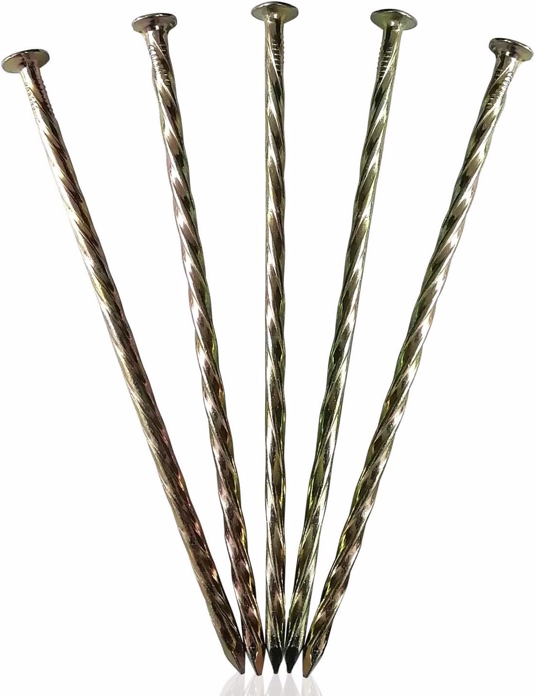 Fercery 12-inch galvanized spiral spike for turf edging provides secure anchoring.