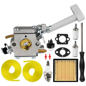 Ferilter BP42 carburetor close-up for Ryobi blower, enabling precise tuning.