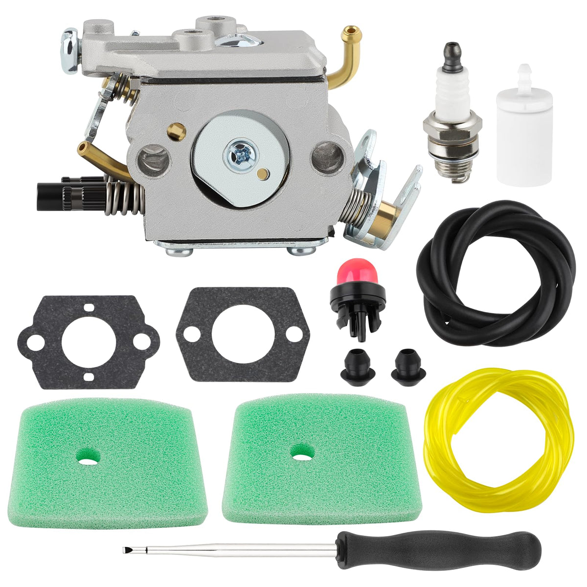 Ferilter C1Q-EL24 carburetor overview showing broad Husqvarna compatibility.
