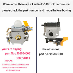 Ferilter CS26 carburetor for Ryobi 308054077 supports smooth starting and steady idle