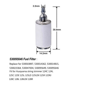 Ferilter white fuel filter 530095646 for Poulan, clean fuel flow