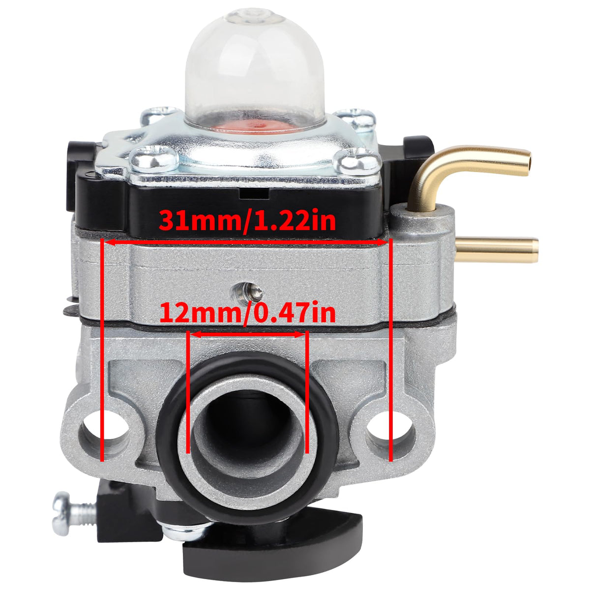 Ferilter Ryobi carburetor assembly view for RY251PH/RY252CS, easy replacement.