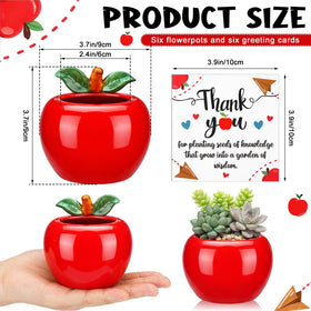 Ferrochef apple ceramic pot with thank-you card for teachers