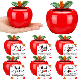 Ferrochef apple ceramic plant pot for classroom decor and greenery