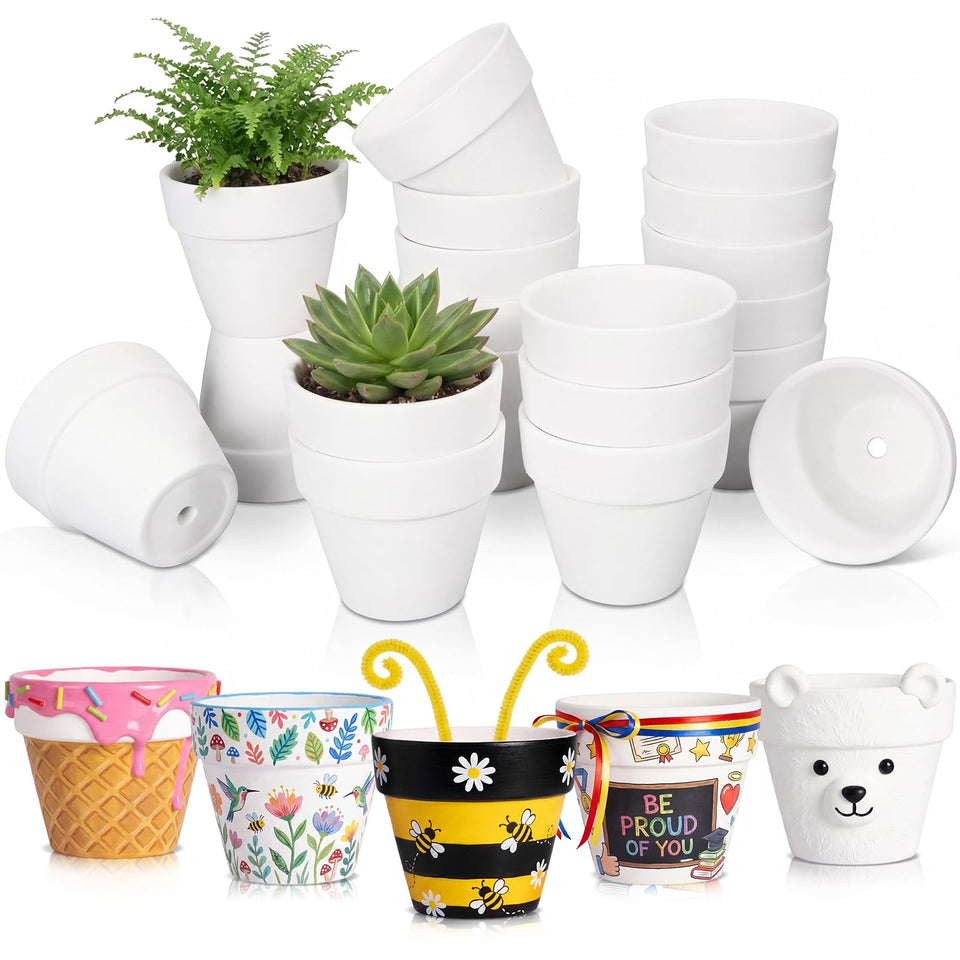 Ferrochef blank white mini pot ready for painting and crafts.
