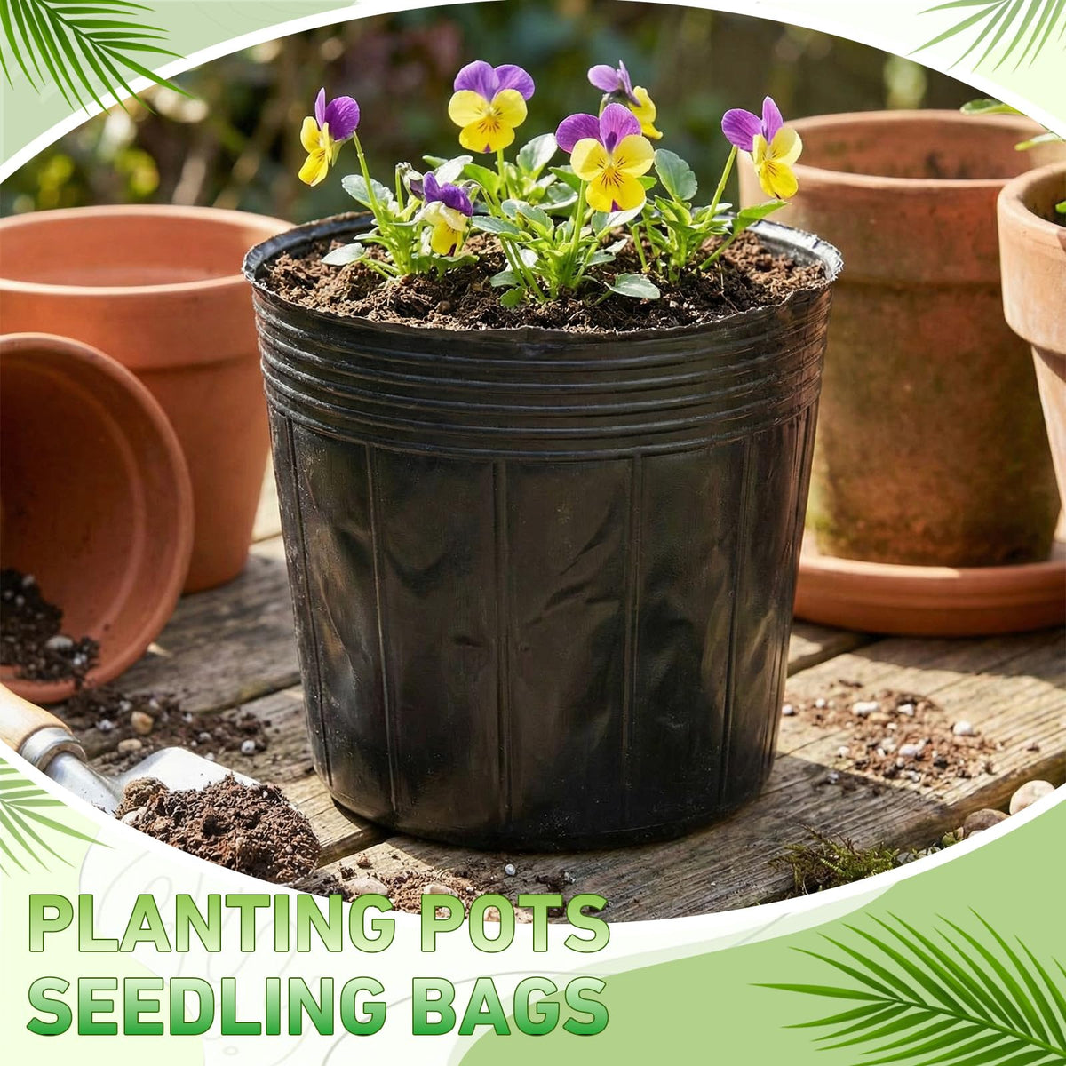 Ferrochef bags with drainage holes to prevent overwatering and root rot risk.
