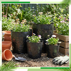 Ferrochef indoor-outdoor plant pots suitable for homes, patios, and greenhouses.