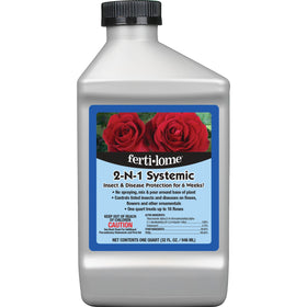 Ferti-Lome 2-N-1 Systemic base application protects shrubs and flowers.