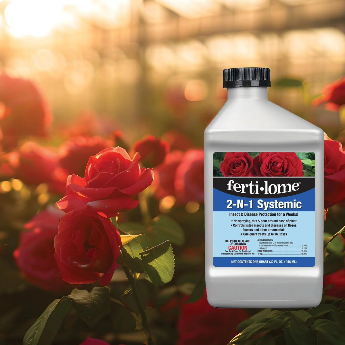 Ferti-Lome 2-N-1 Systemic for roses and flowering plants protection against pests and diseases.