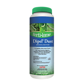 Ferti-lome Dipel Dust bottle ready for pest control on crops