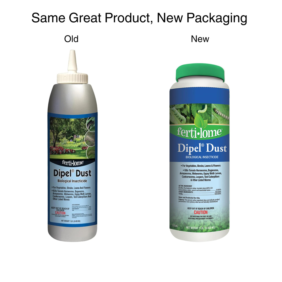 Dipel Dust in dusting action protecting garden plants