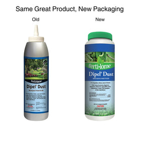 Dipel Dust in dusting action protecting garden plants