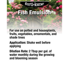 Ferti-lome fish emulsion foliage-growth promotes vibrant leaves for indoor and outdoor plants