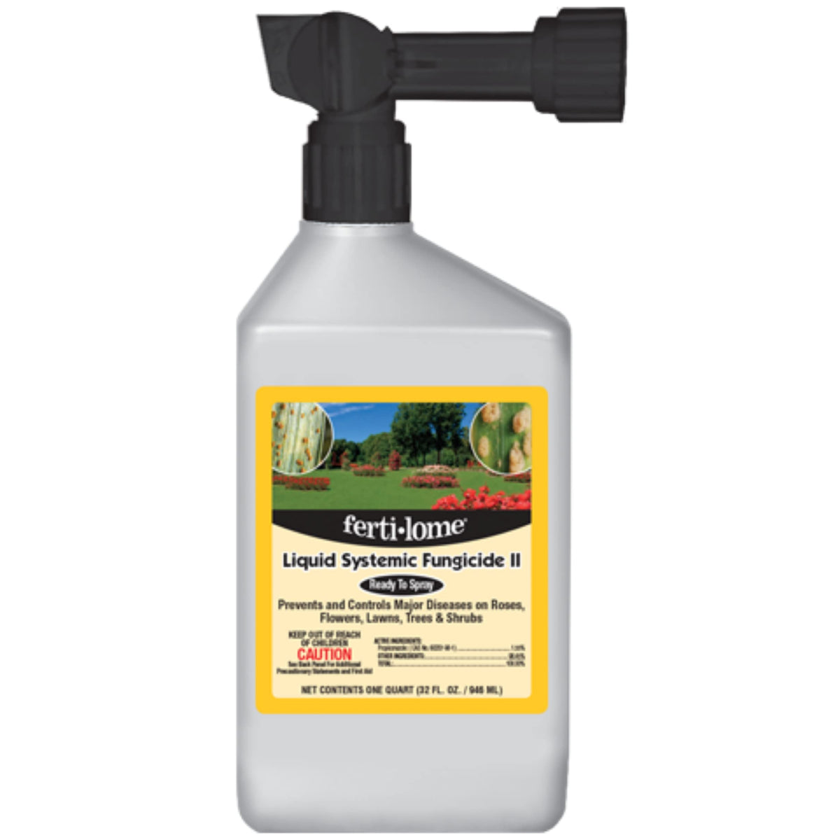 Ferti-Lome Liquid Systemic Fungicide II RTS 32 oz bottle pour prevents fungal issues on roses and lawns
