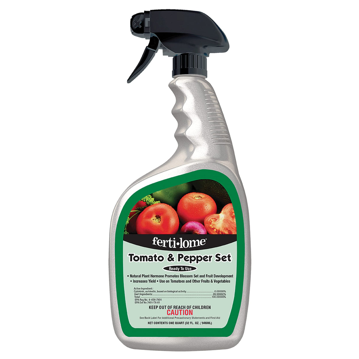 Ferti-Lome RTU bottle shown for easy spray application on tomatoes