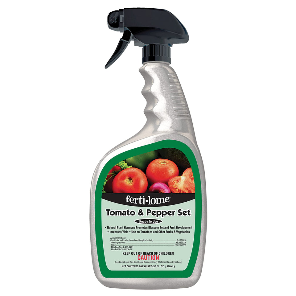 Ferti-Lome RTU bottle shown for easy spray application on tomatoes