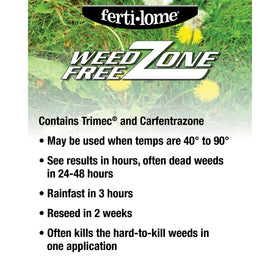 Ferti-lome Weed Free Zone being sprayed on a lawn.
