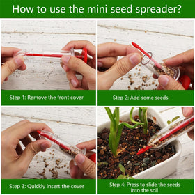 Fertile Rain reusable seed spreader—long-lasting garden helper.