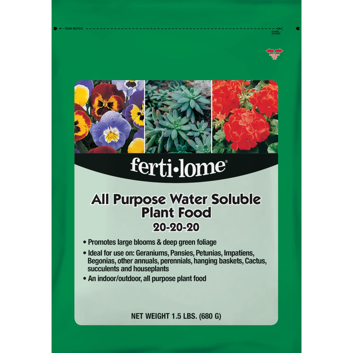 Ferti-lome all-purpose 20-20-20 plant food jar ready to mix for vibrant blooms