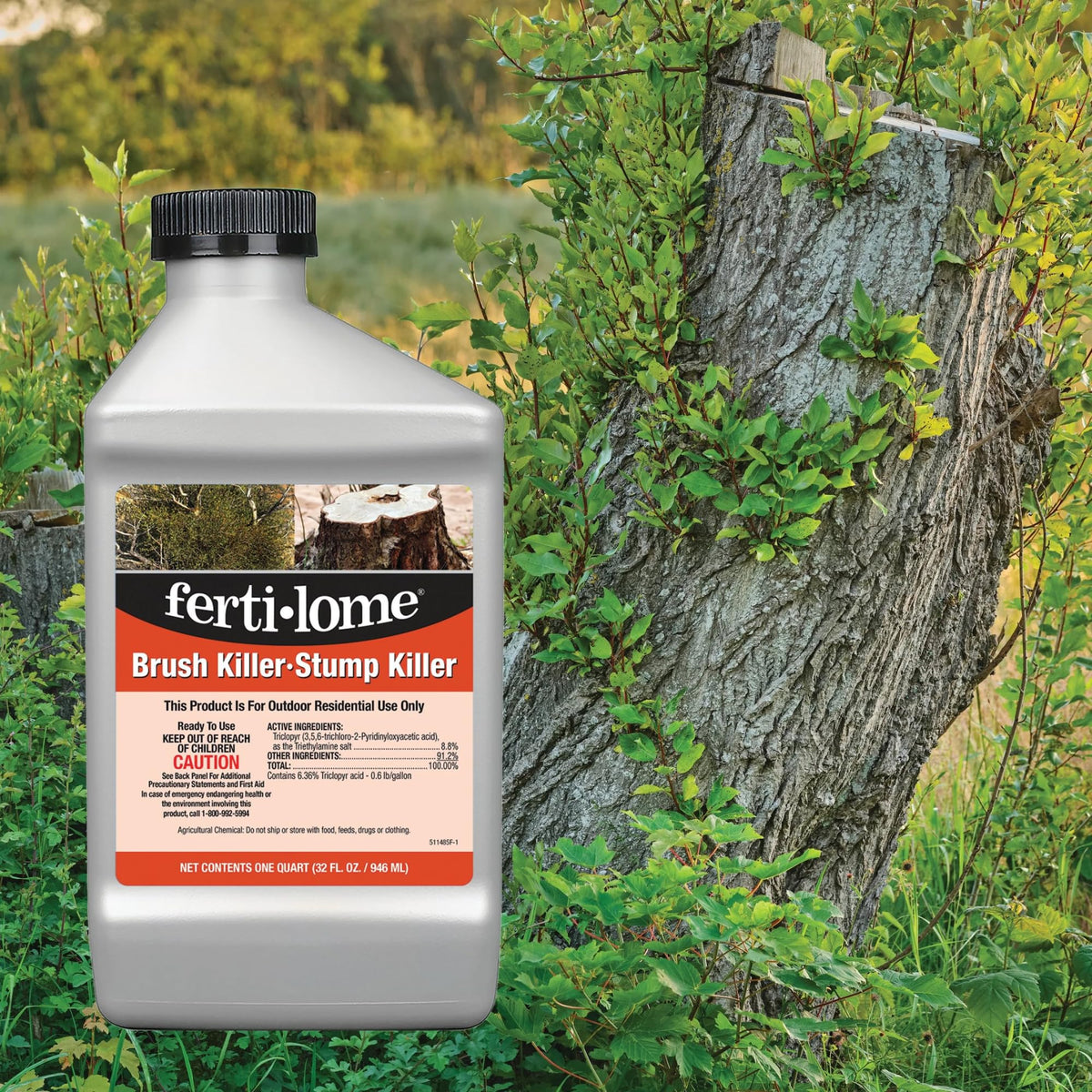 Ferti-lome Brush Killer Stump Killer label close-up showing application directions.