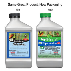 Ferti-Lome Triple Action spray application covers roses, vegetables, and shrubs.