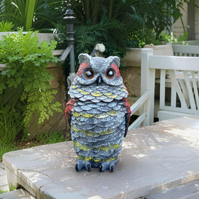 FESTGLOX outdoor owl decor guards yard from birds