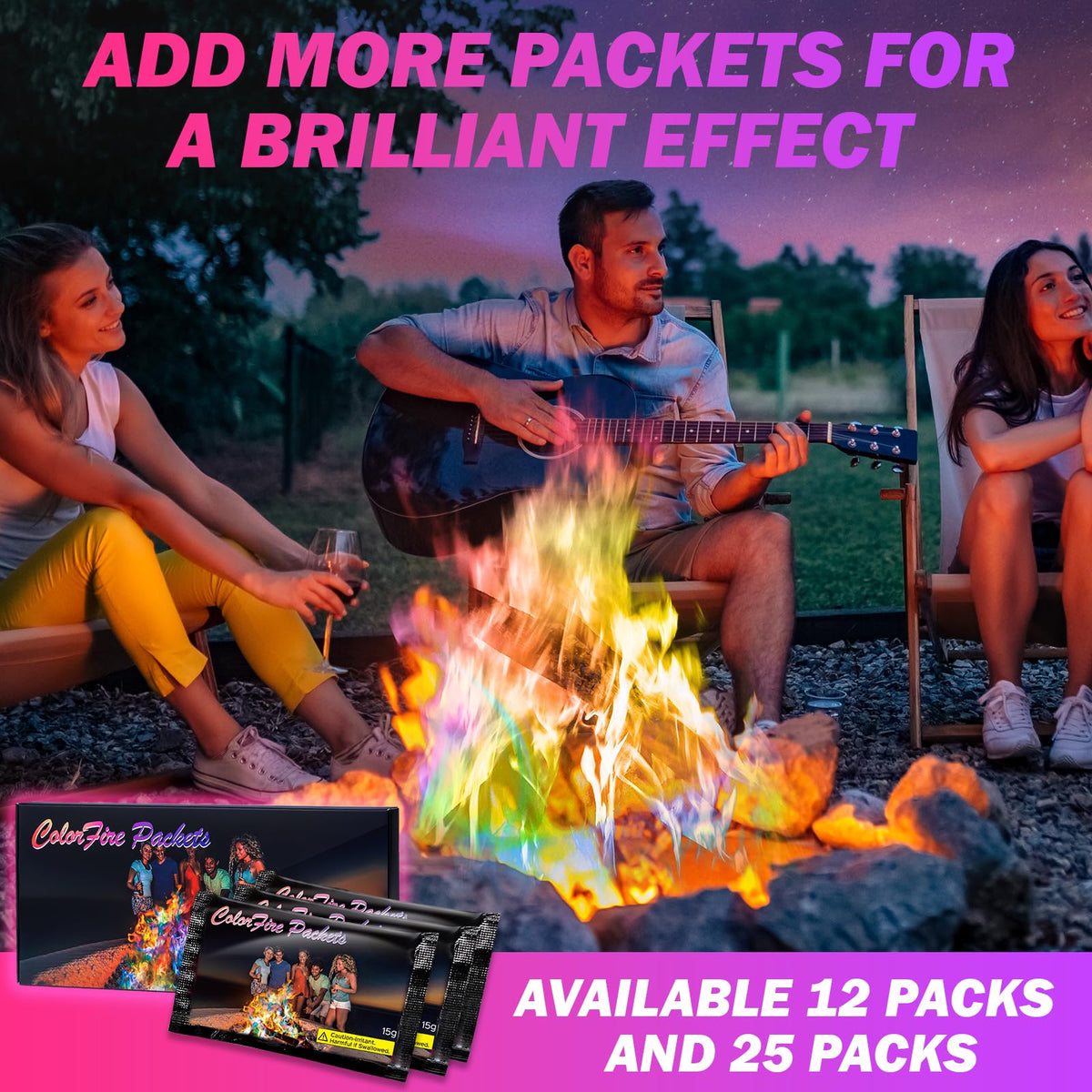 FESTIVALCOS Colorful Flames backyard ambience packet boosts outdoor celebrations.