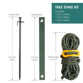 Fetanten rope 13-12ft provides ample length to tie and adjust supports