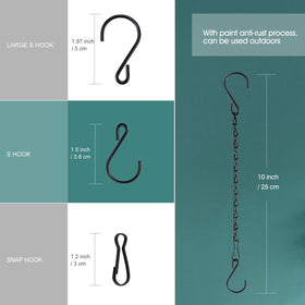Fetanten hanging basket chains hold up to 12 pounds for heavier planters