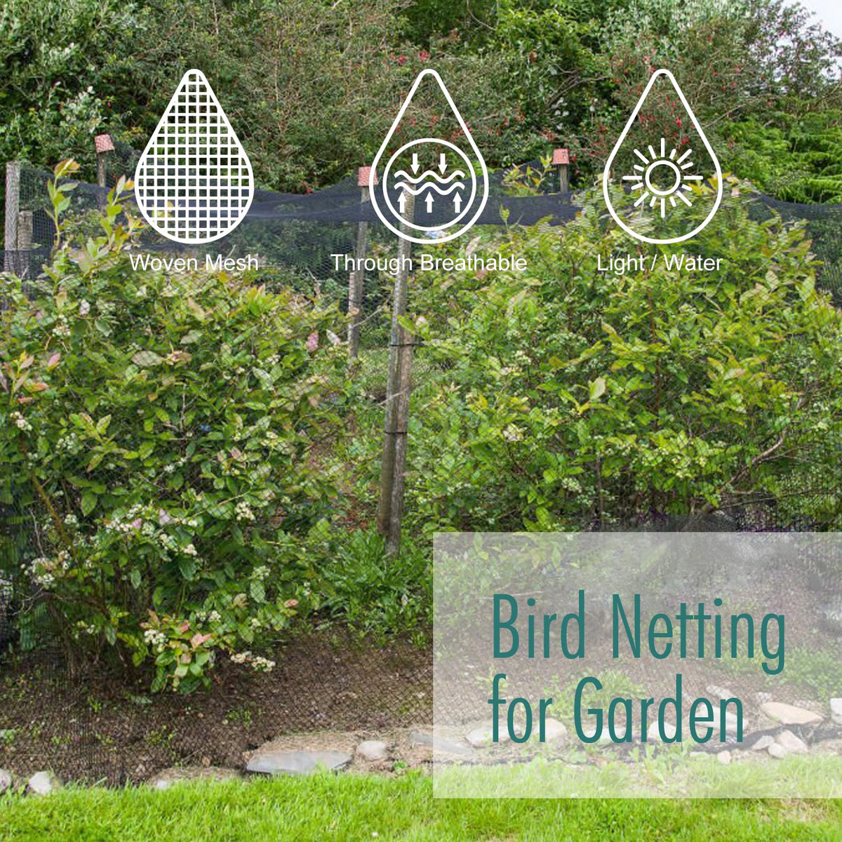 Fetanten heavy-duty netting UV-resistant garden protection