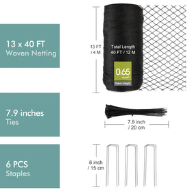 Fetanten staples and twist ties included for installation