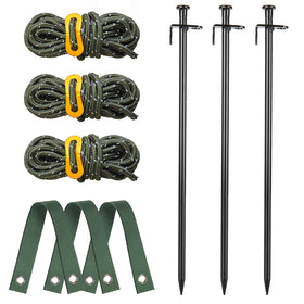 Fetanten tree stake kit close-up; sturdy steel stakes supporting upright growth