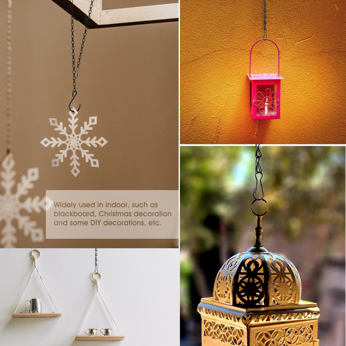 Fetanten multi-use chain suits plants, bird feeders, and decorative displays