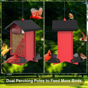FETUSI squirrel-proof feeder lid with buttons keeps seeds secure.
