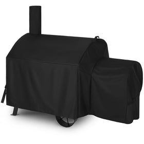 FEVERCOVER grill cover on Oklahoma Joe's Longhorn 70-inch, protects from rain and dust.