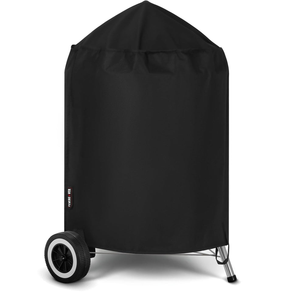 FEVERCOVER grill cover for Weber 22-inch front view protects against rain and dust