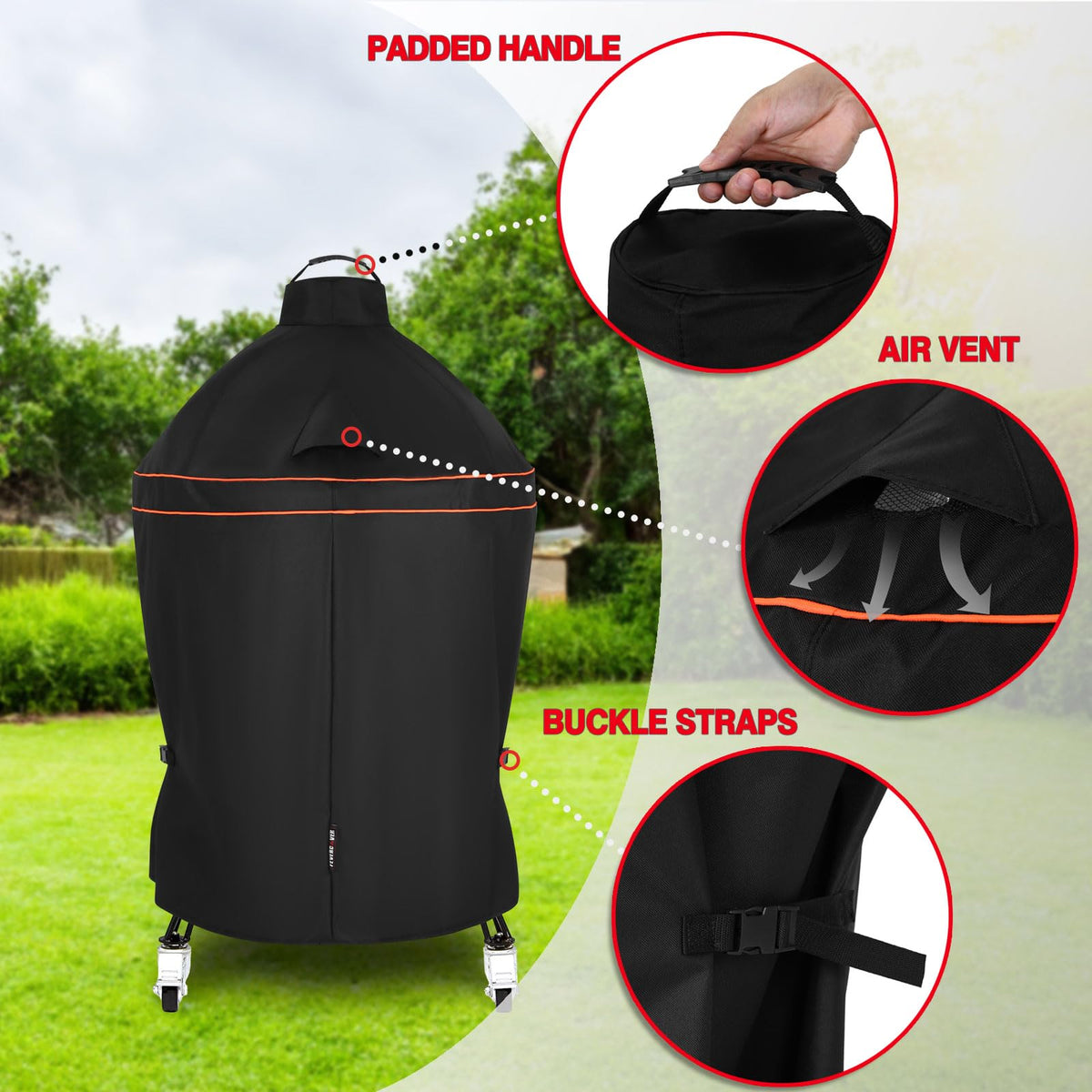 FEVERCOVER reinforced handle aids quick removal