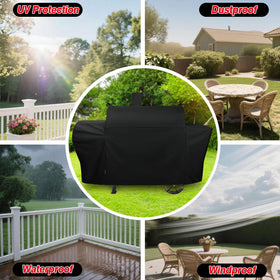 FEVERCOVER weather-resistant grill cover offers all-season protection for triple-function grills.