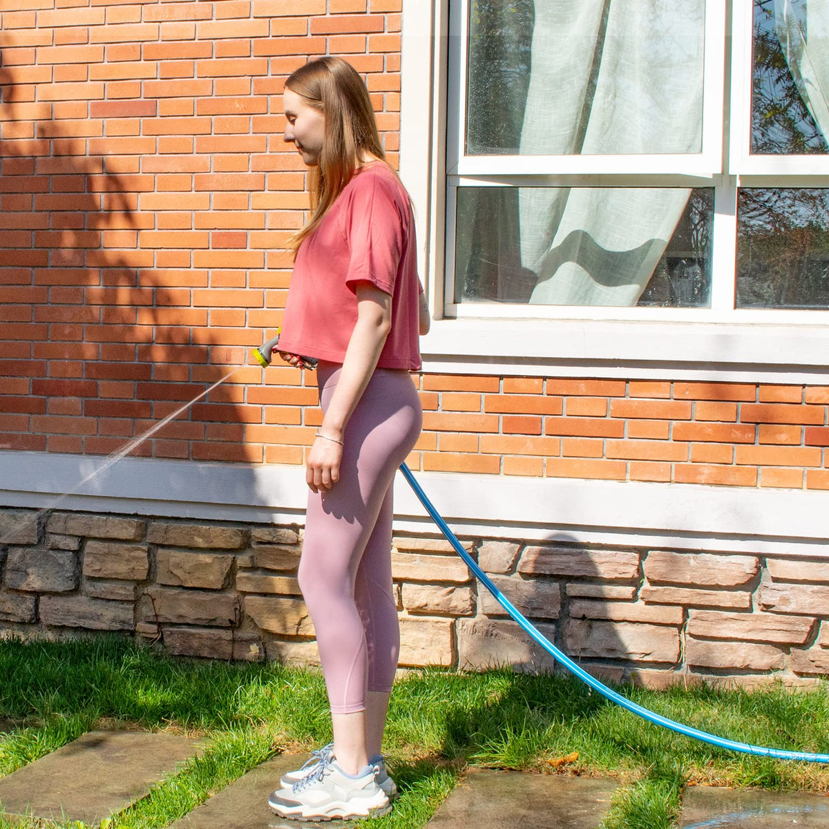 Fevone hose with solid aluminum fittings for leak-free connections.