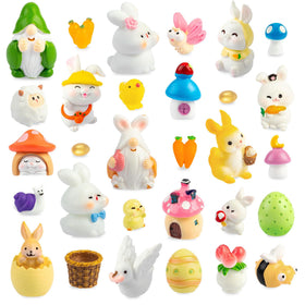 FEXIA Easter bunny miniature figurine for festive decor and DIY crafts.