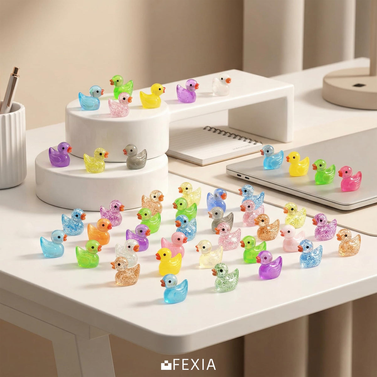 FEXIA fairy garden ducks are waterproof and durable for outdoor displays