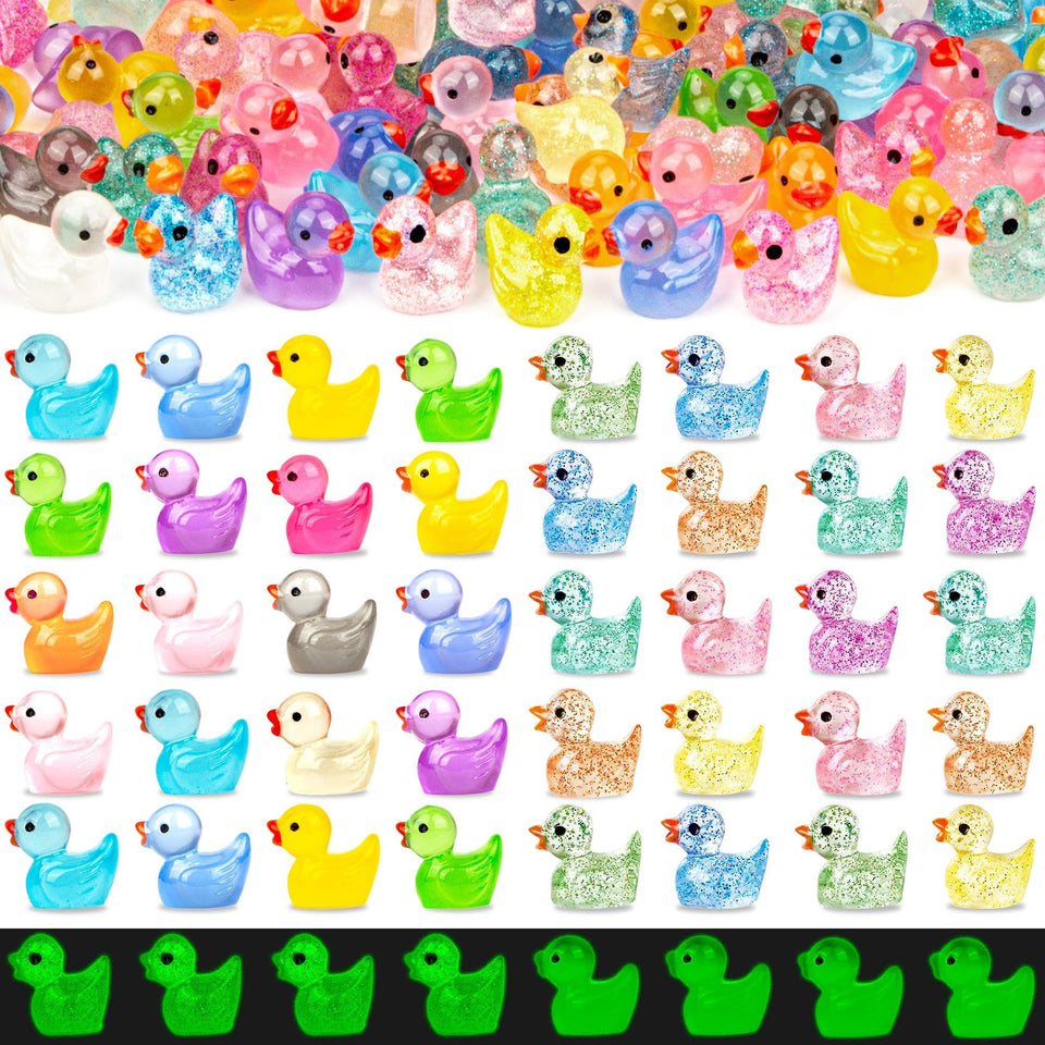 FEXIA glow mini ducks for dark dollhouse scenes and enchanting displays