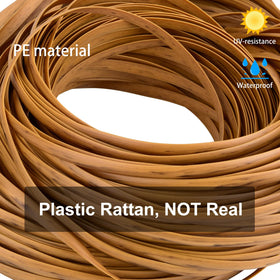 Feyart PE rattan repair strip 131ft long for extensive patio furniture restoration
