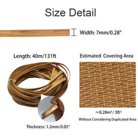 Feyart repair strip covers up to 3.01 square feet on wicker pieces