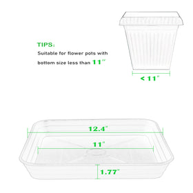 Feyvdzv heavy-duty plant tray 12-inch supports outdoor pots and prevents drips