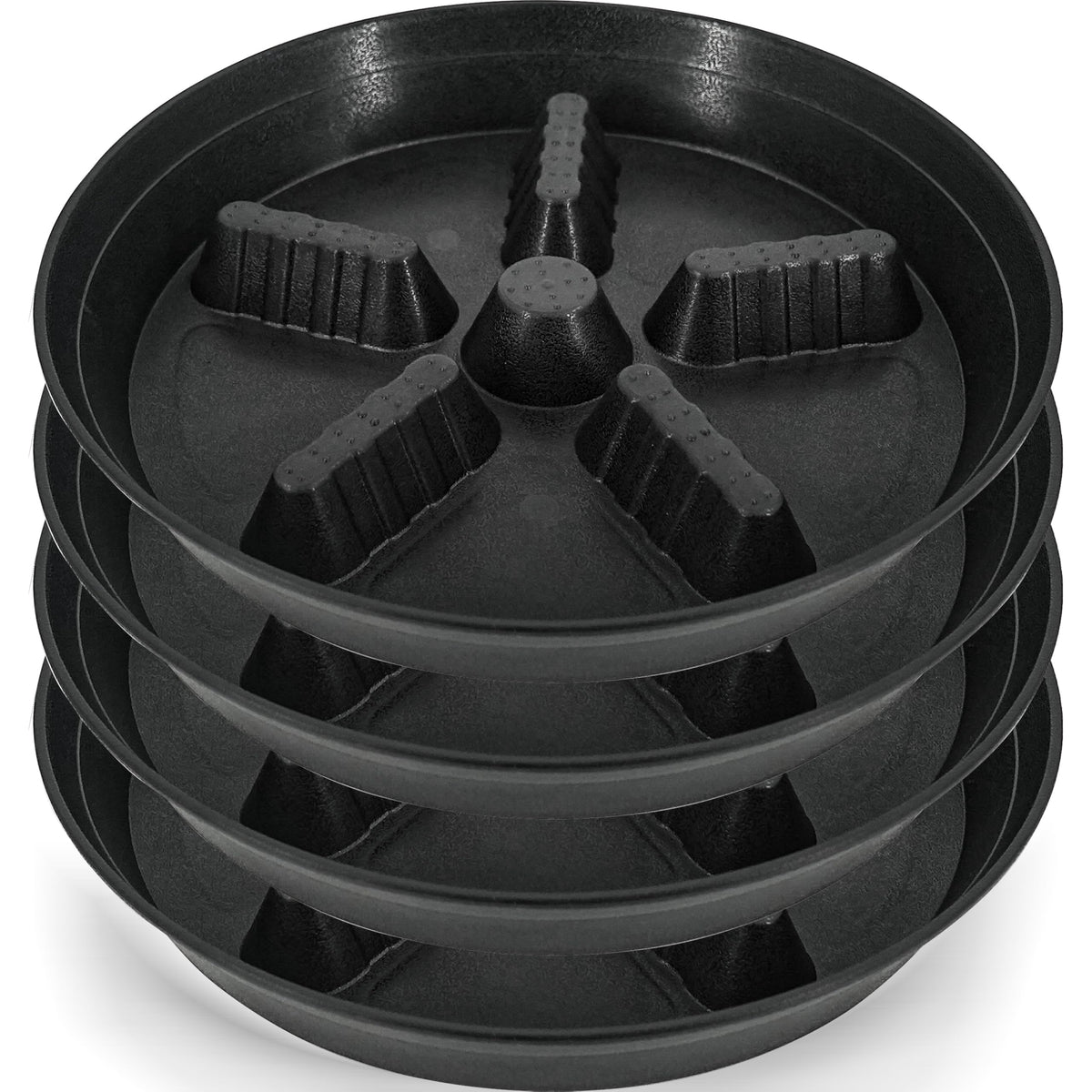 Feyvdzv plant saucer 12-inch round protects surfaces while supporting large pots.