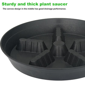 Feyvdzv plant saucer 14-inch round ideal for medium plants and spills.