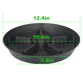 Feyvdzv 8-inch round saucer catches drips and keeps tabletops clean.
