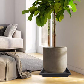 Feyvdzv square saucer 20-inch keeps spaces neat under sizable plants.