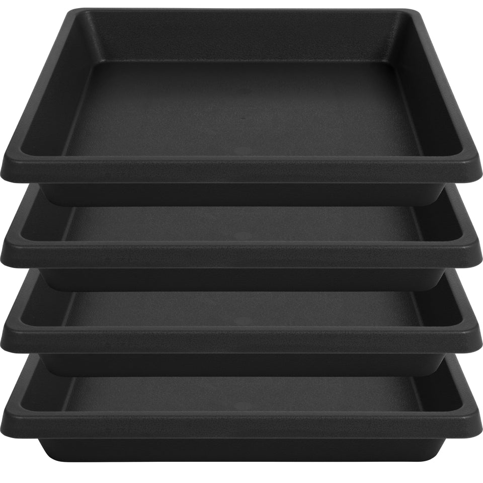 Feyvdzv square saucer for 6-inch pots catching water to protect surfaces.